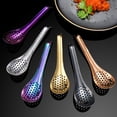 thumbnail image 1 of Joernso Heat-resistant Colander Fine Workmanship Stainless Steel Long Handle Multi-use Baking Caviar Spoon for Kitchen, 1 of 8