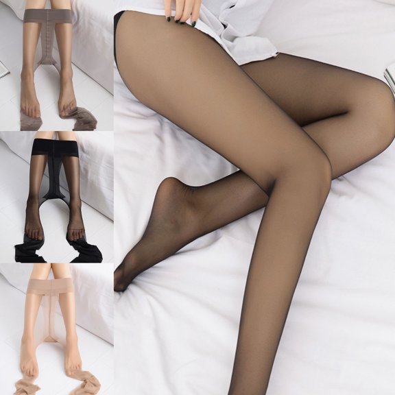 Joernso Invisible Stretchy Bottoming T-shaped Crotch Ultrathin Seamless Transparent Tights Stockings for Home