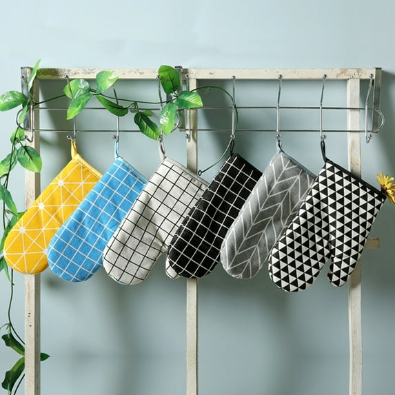 Joernso Kitchen Heat Resistant Cotton Glove Oven Pot Holder Baking BBQ Cooking Mitt