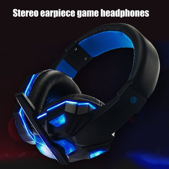 Joernso LED Light Soft Ear Muff Adjustable Over-ear PC Notebook Gaming Wired Headset