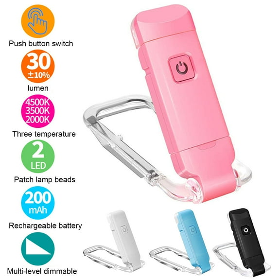 Joernso LED Reading Light USB Rechargeable Book Light Brightness Adjustable Flicker Free Rotatable Design Portable Mini Book Light