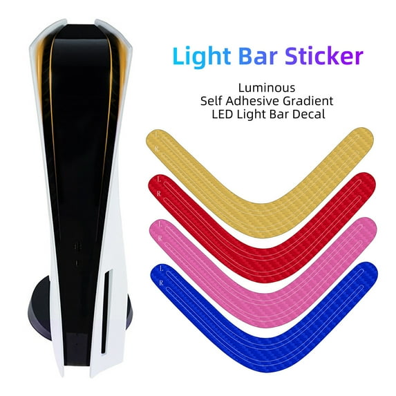 Joernso Light Bar Sticker Luminous Self Adhesive Gradient Game Console LED Light Bar Decal for PS5