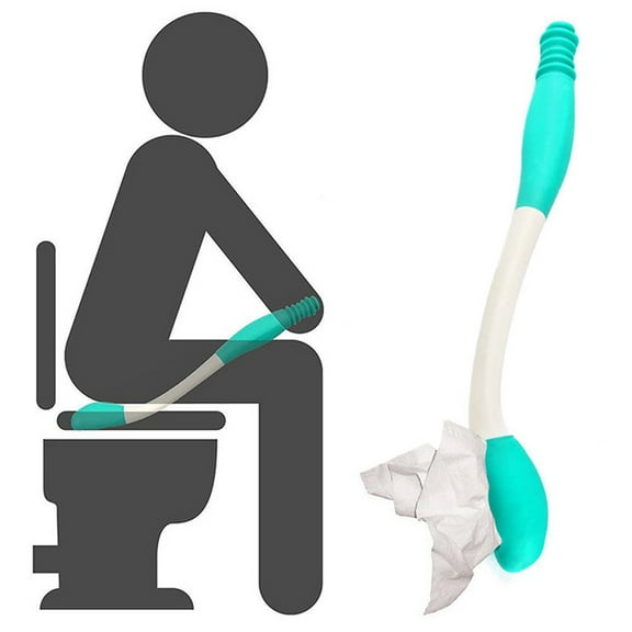 Joernso Long Handle Reach Wiper Self Wipe Holder Toilet Paper Tissue Grip Assist Device