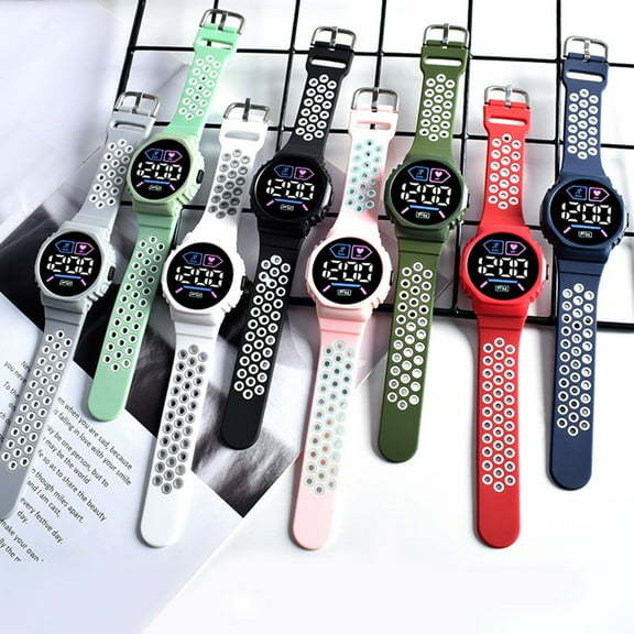 Joernso M1 Digital Watch Life Waterproof Fashion Accessories LED Large Digital Screen Round Sports LED Electronic Watch for Daily Wear