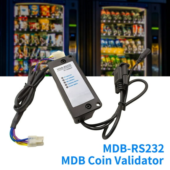 Joernso MDB-RS232 MDB Coin Validator Accurate Easy Installation with Indicator Light Professional Bill Acceptor Adapter for Vending Machine