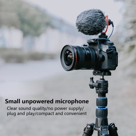 Joernso MIC10 Recording Microphone Directional Plug Play Mini Smartphone Video Condenser Microphone for Camera