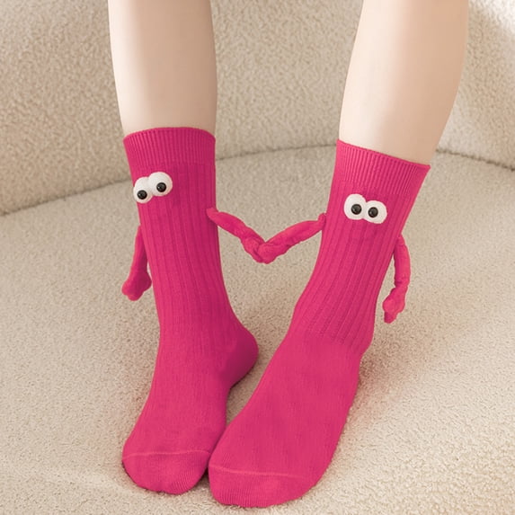 Joernso Magnetic Hand Holding Socks Novelty Couple Socks Funny Matching Socks Gifts for Men Women Best Friends
