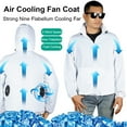 thumbnail image 1 of Joernso Men Summer Hooded Waterproof Air Conditioning Cooling Fan Anti Sun Coat Jacket, 1 of 8
