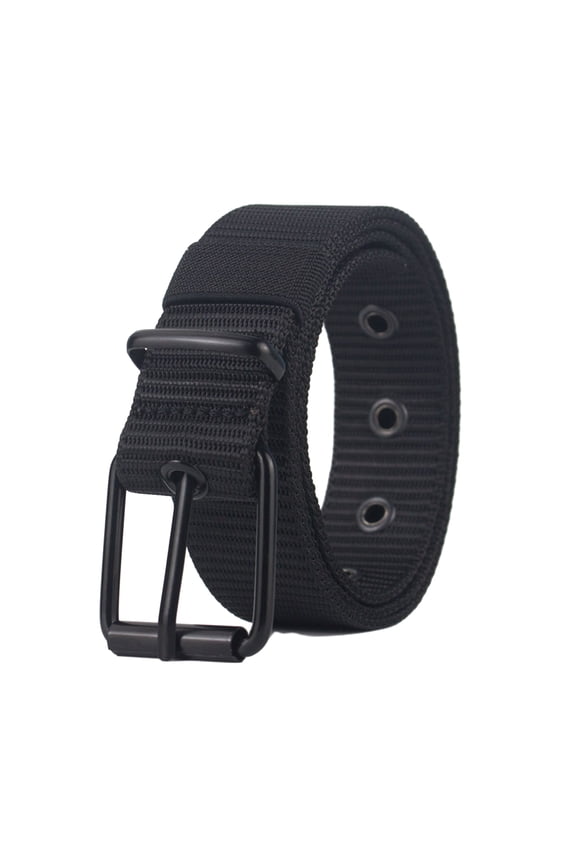 Men Webbing Belt Needle Buckle Nylon Belt with Adjustable Holes Extend Students Jeans Band Sports Strap