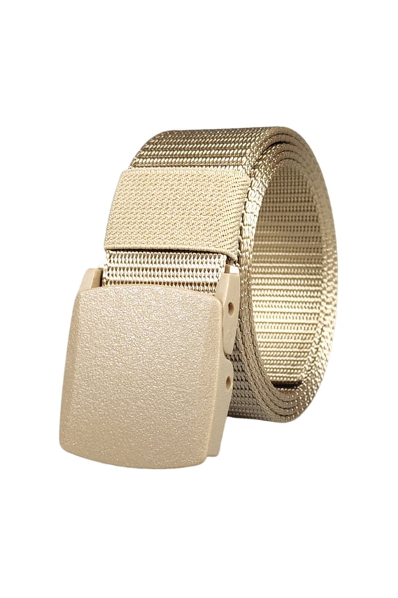 Metal-free Nylon Belt Men Weaving Strap Holeless Adjustable Design Waistband Hiking Running Firefighter Belt Costume Accessories