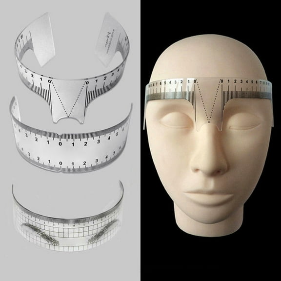 Joernso Microblading Measure Semi Permanent Stencil Makeup Eyebrow Tattoo Guide Ruler