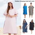 thumbnail image 1 of Joernso Microfiber Hooded Bath Towel Quick Drying Water Absorbent Double-sided Soft Adults Shower Bathrobe Beach Swimming Clothes Changing Surf Poncho Cloak, 1 of 7