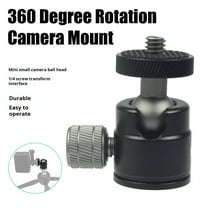 Joernso Mini Ball Head for GoPro for Osmo 360 Degree Rotatable Aluminum Alloy 1/4 Screw LED Video Light Cell Phone DSLR Camera Monopod Tripod Head Mount Adapter Camera Accessories