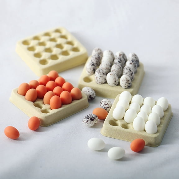Joernso Mini Egg Model Fine Workmanship Convenient to Store Plastic Mini Egg Model Kitchen Decoration Accessories Cosplay Toy