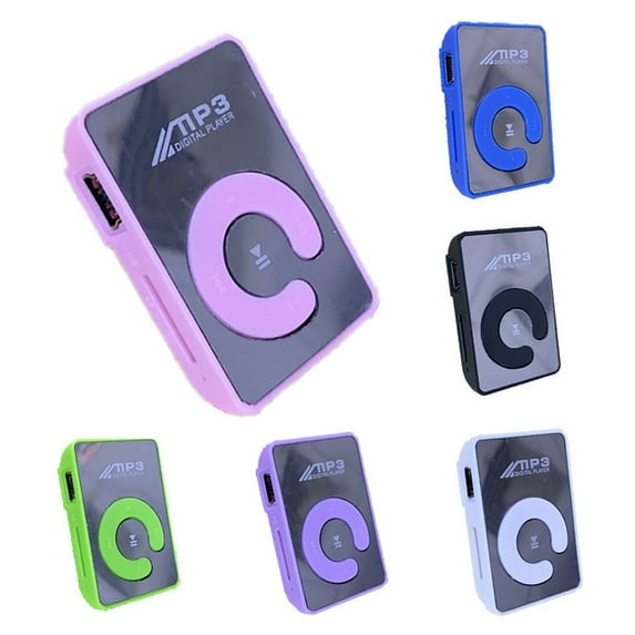 Joernso Mini MP3 Player Mirror Support TF Card Clip USB Sports Running Music Walkman for Student