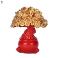 thumbnail image 1 of Joernso Mini Resin Fortune Tree Chinese Golden Ingot Home Office Desk Landscape Ornament, 1 of 8