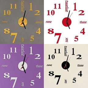 Joernso Modern Fashion Home Office Room Decor Background DIY 3D Clock Wall Sticker