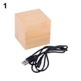 thumbnail image 1 of Joernso Modern Wooden Cube Digital LED Thermometer Timer Calendar Desk Alarm Clock, 1 of 6