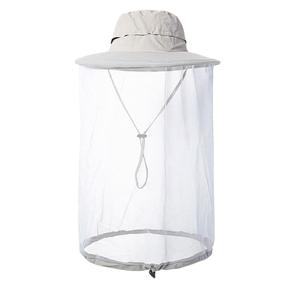 Joernso Mosquito Head Net Hat for Men Women Wide Brim Sun Protection Boonie Hats with Veil Mesh Protection from Insect for Fishing Hiking
