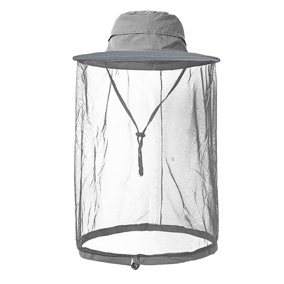 Joernso Mosquito Head Net Hat for Men Women Wide Brim Sun Protection Boonie Hats with Veil Mesh Protection from Insect for Fishing Hiking