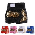 thumbnail image 1 of Joernso Muay Thai Boxing Shorts Women Men Training Fighting Kickboxing Trunks Wide Elastic Waistband Embroidery Pattern Boxing Shorts, 1 of 8
