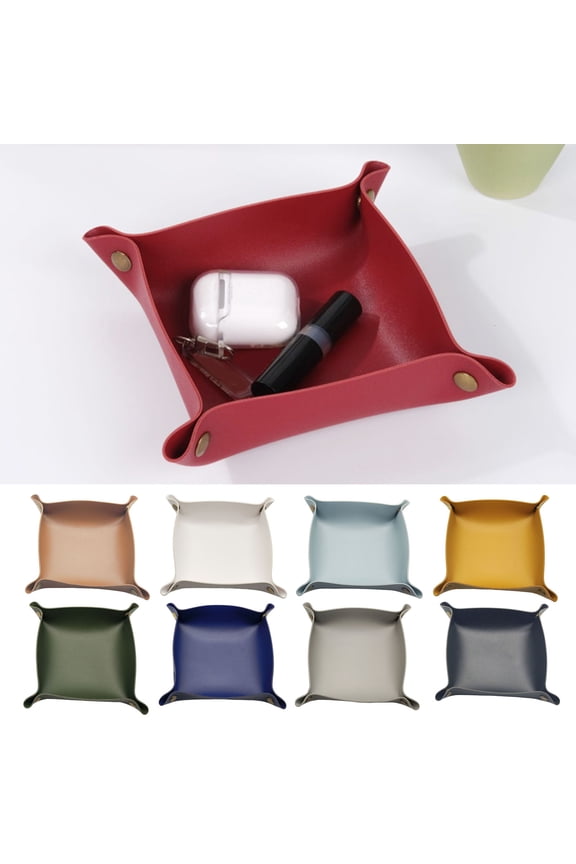 Multifunctional Storage Tray Foldable Design Solid Color Coaster Coffee Cups Mat Decorative Jewelry Storage Organizer