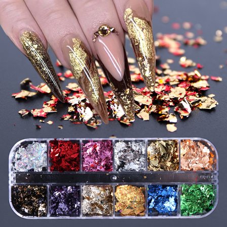 Joernso Nail Giltter Lightweight Mirror Polish Reusable Women Giltter Sequins for Party