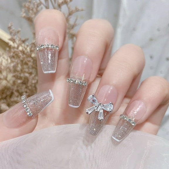 Joernso Nail Ornament High Durability Rust-proof Cubic Zirconia DIY Nail Decoration Bow-knot Nail Accessories for Female