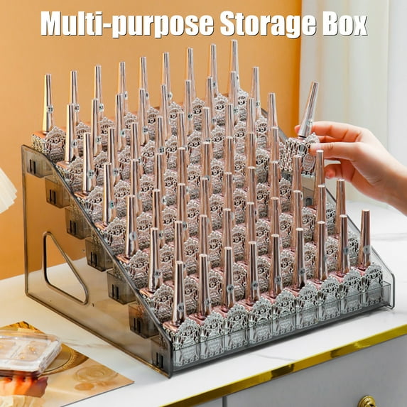 Joernso Nail Polish Organizer Display Rack Easy Installation Transparent Multi-layer Nail Polish Holder Sunglasses Organizer