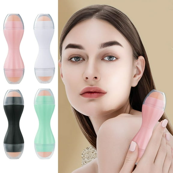 Joernso Oil Absorbing Roller with Volcanic Stone Double Head Pocket Size Detachable Face Oil Control Volcanic Face Roller Makeup Tool