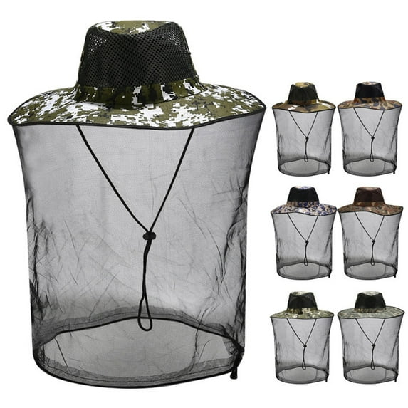 Joernso Outdoor Fishing Hunting Hat Mosquito Insect Bee Bug Net Mesh Head Face Protector
