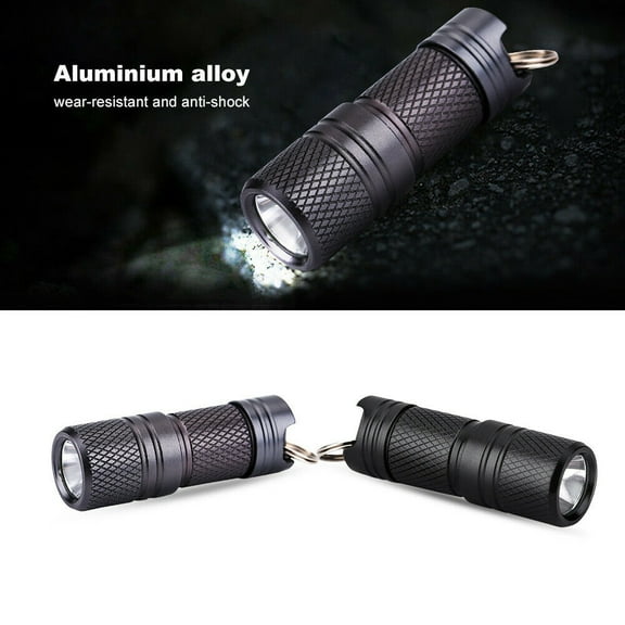 Joernso Outdoor Mini Portable Keychain USB Rechargeable LED Flashlight Torch Lamp Light