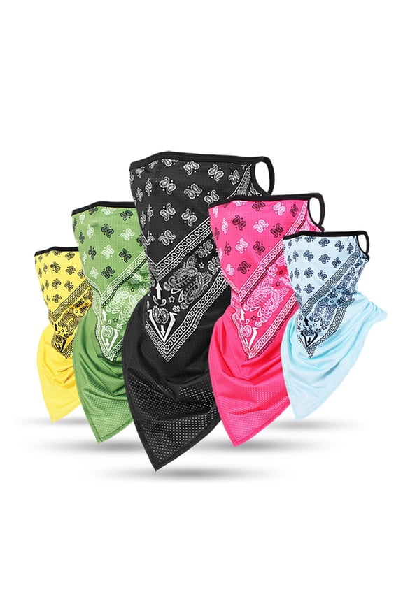 Outdoor Paisley Print Anti-UV Breathable Earloop Face Cover Scarf Neck Gaiter
