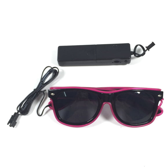 Joernso Party Sunglasses Light Up LED Unisex Wire Neon Glow in The Dark Lightweight Photo Prop Hip Hop Kids Adults KTV Glasses Bar Supplies