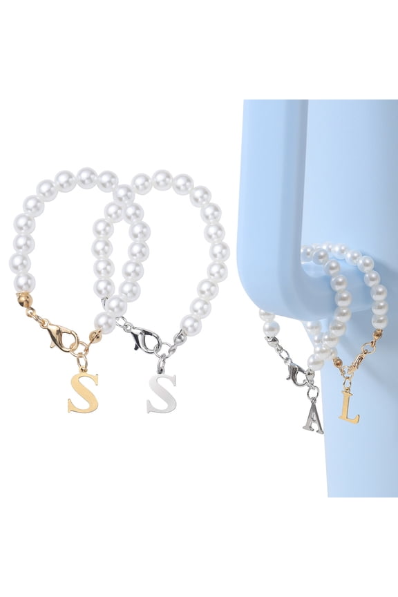 Personalized Letter Charms Cup Accessories Alloy Initial Decor Stainless Steel 26 English Letters Pendant with Lobster Clasp for Tumbler