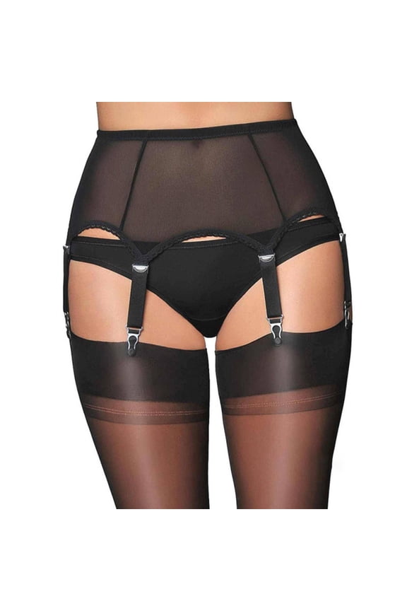 Perspective Women Garter Belt Adjustable Six Clips Garter Leg Harness Women Accessory for Honeymoon