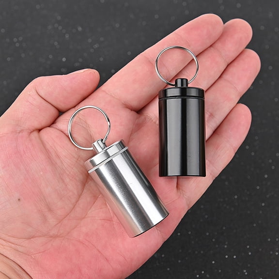 Joernso Pill Keychain Water-proof Rust Resistance Daily Using Small Pocket Pill Box Keychain for Outdoor