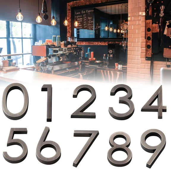Joernso Plate Digit Plated Solid ABS Electroplating Door Plaque Number