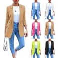 thumbnail image 1 of Joernso Plus Size Autumn Fashion Office Lady Solid Color Blazer Long Sleeve Suit Jacket, 1 of 4