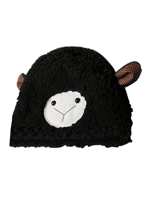 Plush Hat Cute Fuzzy Cozy Thickened Stretchy Keep Warm Soft Autumn Winter Sheep Lamb Ears Girls Cap for Daily