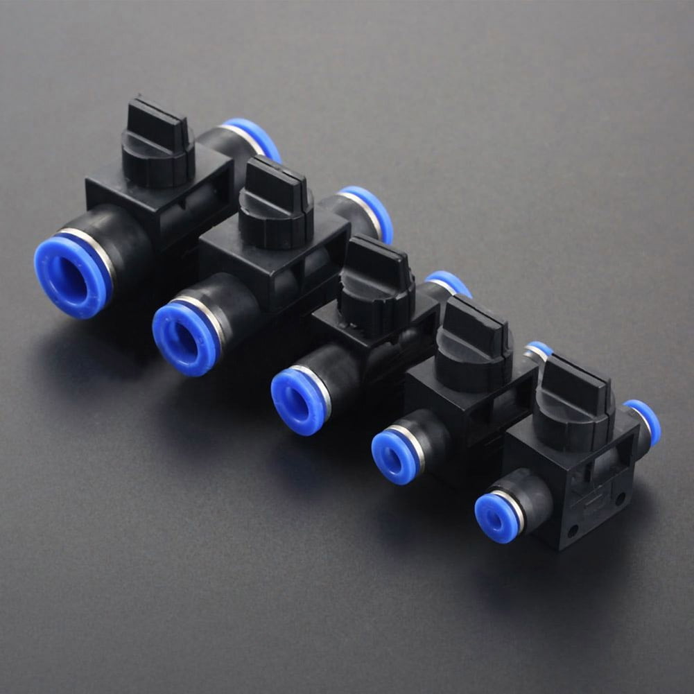 Joernso Pneumatic Ball Air Valve Push In Fitting Connector Hose Tube ...