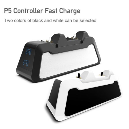 Joernso Portable Dual Port Fast Charging Charger with Indicator Light for PS5 Gamepad
