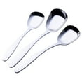 thumbnail image 1 of Joernso Portable Thicken Stainless Steel Flat Suqare Head Soup Spoon Kitchen Tableware, 1 of 4