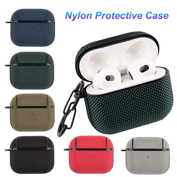 Joernso Protective Cover Waterproof Dust-proof Resilient Bluetooth-compatible Earbud Nylon Protective Case for AirPods 3