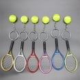 thumbnail image 1 of Joernso Realistic Key Chain Convenient Metal Three-dimensional Tennis Racket Key Organizer for Gifts, 1 of 8