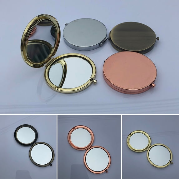 Joernso Round Pocket Makeup Mirror Portable Double Sided Folding Magnifier