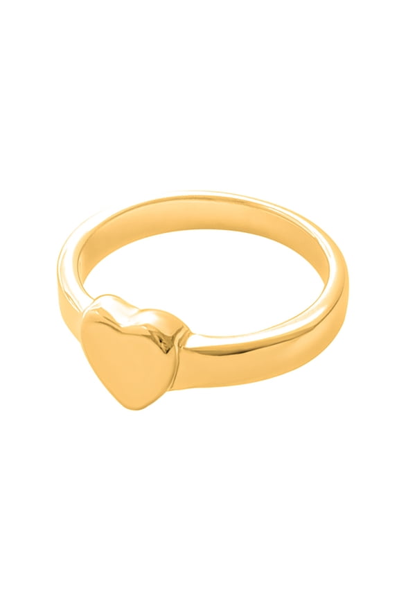 Retro Ring Pure Color Polished Titanium Steel Heart Surface Knuckle Ring Simple Style Multi Sizes Anti-Rust Thumb Ring Lightweight Finger Jewelry