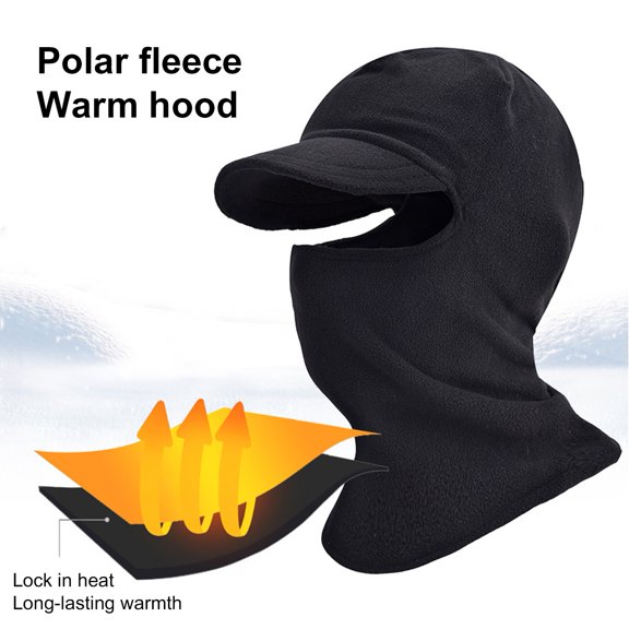 Joernso Riding Headgear Fully Cover High Elasticity with Brim Winter Keep Warm Full Face Neck Headgear for Outdoor