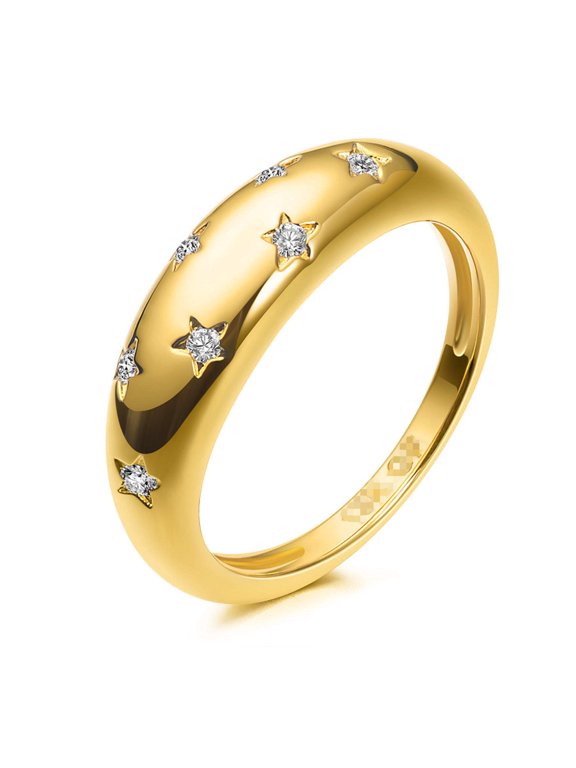 Ring Star Delicate Alloy Gold Color Pentagram Ring for Holiday
