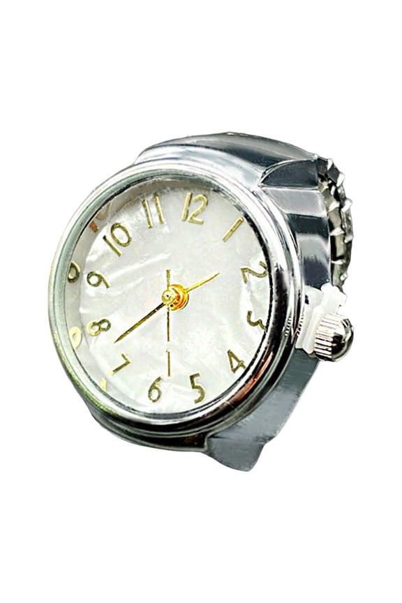 Ring Watches Men Women Elastic Finger Watches Clear Round Dial Quartz Ring Watches for Valentine's Day